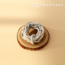 천가게 면 원단 파이핑끈 둥근 스트링 끈 3마 그리너리, 퓨어동백, 1개