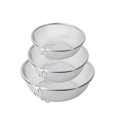 KITCHEN-ART 圓形不銹鋼網篩3件組, 單色, 1組