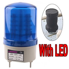 LTE 1101 회전 버스트 사이렌 라이트 경고 부저 플래시 12V24V AC220V LED 비콘 알람 신호 표시기 소리 램프 스트로브 없음, 24V, Blue With Buzzer