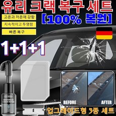 1/1+1(20ml) 유리 크랙 복구 세트 자동차유원제 유원접착제 돌빵유원제/독일의 기술, (1) 3종 세트, 1개, 20ml