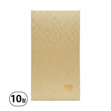 핏템 용돈 현금 봉투 고급 랑데뷰지 10p, 10개, 골드하트