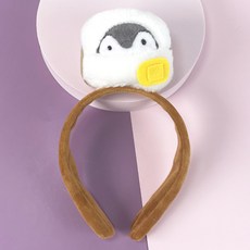 동물 인형 머리띠 생일 파티 놀이공원, 1개, B30.음식펭귄인형_주먹밥