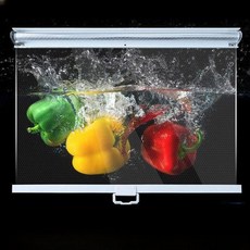 쇼케이스 롤스크린 마트 슈퍼마켓 진열장 커텐 덮개 베이커리 투명 커튼