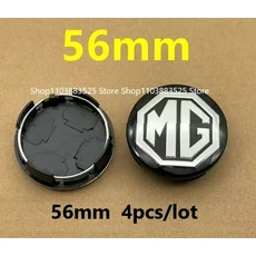 4개입 5mm 자동차 휠 허브 센터 캡 MG 5 7 사이버스터 EV HS ONE 3SW MARVEL-R 엠블럼 배지 포함, 01 black(4PCS)5mm