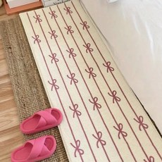 스몰띵즈큐트 스트라이프 미끄럼방지 리본 침대 화장실 러그 SET 1인가구