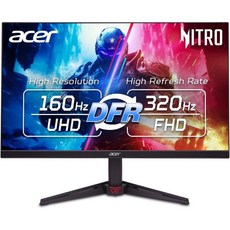Acer Nitro 27인치 4K UHD 3840 x 2160 게이밍 IPS 모니터 | AMD 프리싱크 프리미엄 DFR에서 FHD 320Hz까지 최대 160Hz 주사율 0.5m, 27-inch UHD, 1개