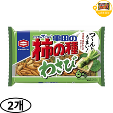 카메다 카키노타네 와사비맛 6봉입 쌀과자 맥주 안주 간식 사은품 추가증정, 2개
