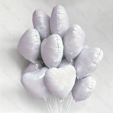 하트 풍선 파티용 헬륨 러브 포일 모양 생일 약혼 결혼식 장식용, 1개, 14. White