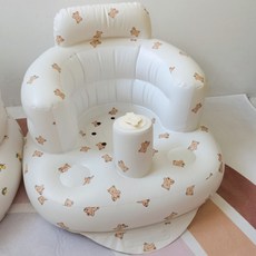寶寶充氣沙發 學坐椅 嬰兒餐椅, 進階款-A全身小熊