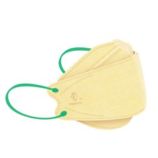 【健康天使】韓版幼童KF94口罩 (3歲~7歲) 10入 韓版魚型4D立體口罩 台灣製雙鋼印, 兒童 KF94 玉米黃 10入 健康天使, 1個, 10片