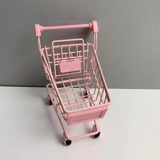 재미 미니 슈퍼마켓 장바구니 사진 소품 트롤리 애완 동물 새 앵무새 햄스터 보관 카트, 1개, 2. Pink