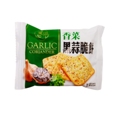 香菜黑蒜脆餅，酥脆口感，獨特風味，獨立包裝，休閒零食首選, 600g, 1個