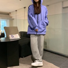 DW 남녀공용 오버핏 봄 가을 사선 후드집업 저지