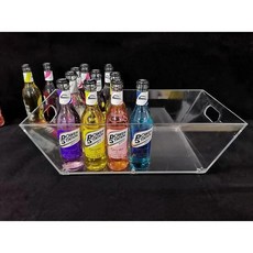 투명 아크릴 샴페인 통 사다리꼴 사각형 아이스 버킷 맥주 와인 칵테일