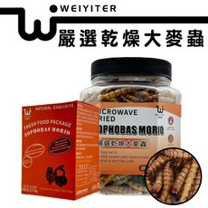 維益特 WEIYITER 嚴選乾燥大麥蟲, 1個, 大麥蟲鮮食包(5包入)約110g/盒