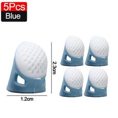 골무 미끄럼 방지 손가락 커버 실리콘 바느질 공중 보호 슬리브 핸드 크로스 도구, 1개, 10. 5Pcs-Blue