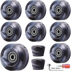 네질라프 롤러스케이트 휠 8개입, A-믹스 블랙