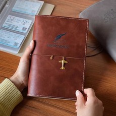 달러북 지폐 보관 케이스 머니북 화폐 수집 팁북, 1개, 갈색(로고X) 1그리드 50장(100장보관)