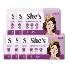 쉬즈 팬티라이너 롱 40매 x 7개