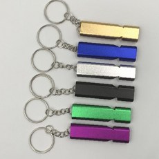 휴대용 키링 용품 안전 등산 체인 금속 야외 스포츠 호루라기 비상 캠핑 응원, 1개, 6.블루