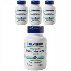LIFE EXTENSION 水溶性南瓜籽萃取素食膠囊, 60顆, 4罐