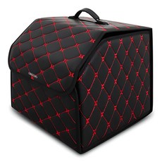 URBAN CAR 史迪奇車用多功能收納盒, 黑色 + 紅色