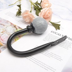 커튼월 후크 메탈 U자형 후크 커튼 후크 유럽식 커튼월 후크 커튼 액세서리, [조각된라이트그레이]하나, 커튼 월 후크, 1개