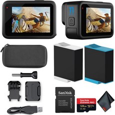 GoPro Hero 11 HERO11 블랙 - 5.3K 울트라 HD 비디오 27MP 사진 11.9인치 이미지 센서 라이브 스트리밍 웹캠 안정화 64GB 익스트림 프로 카드 및, 128GB_Retail