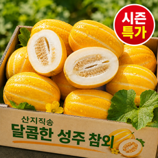 [초특가할인] 꿀당도 농장직송 가정용 소과 성주 참외, 1박스, 3kg