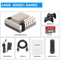 휴대용 오락실 오락기 가정용 레트로 게임기 M M 클래식 개 4K 콘솔 PS1 KIN NK 게임 60 60000 에뮬레이터 SS용 박스 출력 PSP X3 큐브 슈퍼, 1) 64g - European regulations
