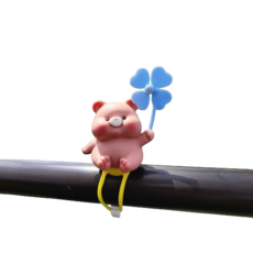 러버덕 자전거 킥보드 자전거 헬멧오리 오토바이 바람개비 프로펠러, 1개, 통통곰곰바람개비