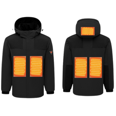 [KC인증]에쉬울프 USB 발열 등산 스키 캠핑 바람막이 점퍼 일본 Toray 탄소섬유 서용