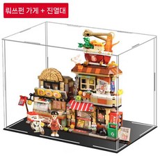 판다 스트리트뷰 조립 블록 2025 신형 감성 하우스 소녀 선물, 달팽이 국수+박스 769 입자 (조명)