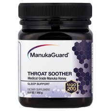 마누카가드 인후 진정제 마누카 꿀 MGO 200 250g(8.8oz) MAG-00218, ManukaGuard 인후 진정제 마누카 꿀 MGO 2, 250g, 1개