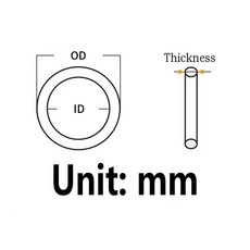 CS2 5MM 검정색 내마모성 고무 5MM 니트릴 70A 씰링 가스켓 두께, 2.5mm, OD31xID26 10pcs, s matic di am
