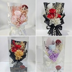 나오유 프리저브드 꽃다발 프로포즈 기념일 선물 안개꽃 장미, L01.꽃다발 블루퍼플