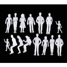 백색 사람 인체모형 미니어쳐 피규어 흰색 1 50 15개, 1개
