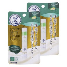MENTHOLATUM 曼秀雷敦 Melty乳霜護唇膏, 牛奶香草香味, 2.4g, 2入