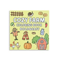 리빙릿 어르신 색칠공부 그림 도안 쉬운 컬러링북 시니어 기억력 강화, 1개, 농장