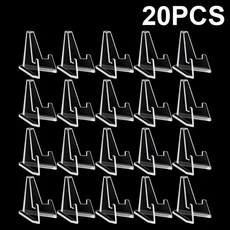 투명 아크릴 동전 디스플레이 스탠드 홀더 소형 이젤 랙 카드 기념 챌린지 캡슐 거치대 지지대 10 개 2, 01 20Pcs