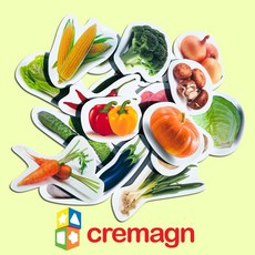 크레망 국산 실사 그림 자석 퍼즐 놀이 - 채소, 그림자석_채소