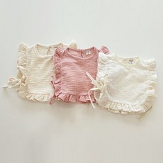 6개월 아기조끼 돌 여아 요루 레이스 뷔스티에