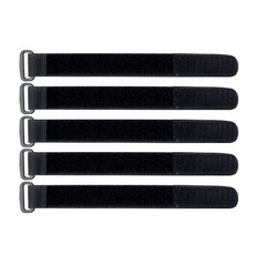 대성찍찍이 벨크로타이 전선정리 찍찍이, 5개, 2cm X 18cm 블랙