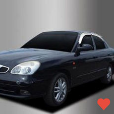 차량 장식 누비라 썬바이저 크롬 선바이저 창문, 97년부터 06년 4P