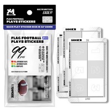 Inwerk 1NMORE 5v5 7v7 플래그 풋볼 손목 밴드 플레이북 청소년 축구 손목 코치를 위한 99피스 플레이 스티커 코치 및 쿼터백(QB) 플레이어를 위한 빠른, 5v5 플레이북+PVC 카드