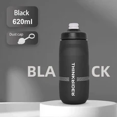 ThinkRider 자전거 병 MTB 도로 야외 스포츠 플라스틱 휴대용 음료 사이클링 620ml, 05 Black 620ml