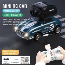 무선RC 미니 레이싱 카 HD 카메라 드리프트 오프로드 스턴트 자동차 인테리어 장난, 1. BLUE WITH CAMERA