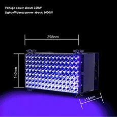 LED UV 젤 경화 램프 405nm 그림자없는 접착제 수지 솔더 그린 오일 3D 인쇄 PCB 보드 잉크 스크린, 03 1000W, 03 EU, 03 405nm