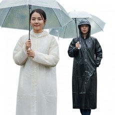 탄탄 방수 레인코트 남녀공용 롱기장 후드 우비 데일리 아웃도어 아우터, 1개, GS003387 탄탄레인코트 블랙