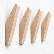 COCOYA 4팩 나무 후크 벽걸이 미니멀리스트 쉬운 설치 천연 리얼 우드 귀여운 모던 미드 센추리 소박한 심플한 홈 로비 입구 장식 걸이식 모자 캡 백팩 가방 코트 타월, COCOYA 4팩 나무 후크 벽걸이, 미니멀리스트 쉬운